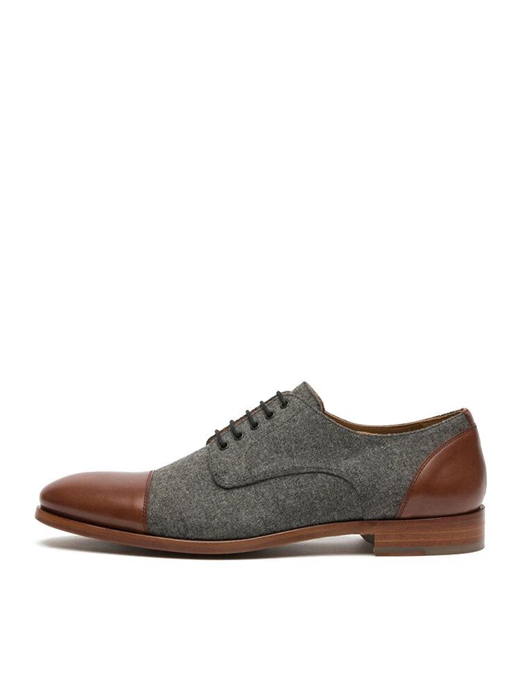 Zapatos De Vestir Formales Con Cordones Para Hombres Con Tapa Con Estilo Oxfords