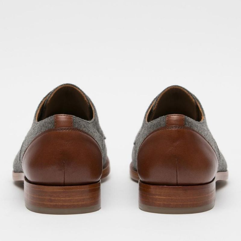 Zapatos De Vestir Formales Con Cordones Para Hombres Con Tapa Con Estilo Oxfords