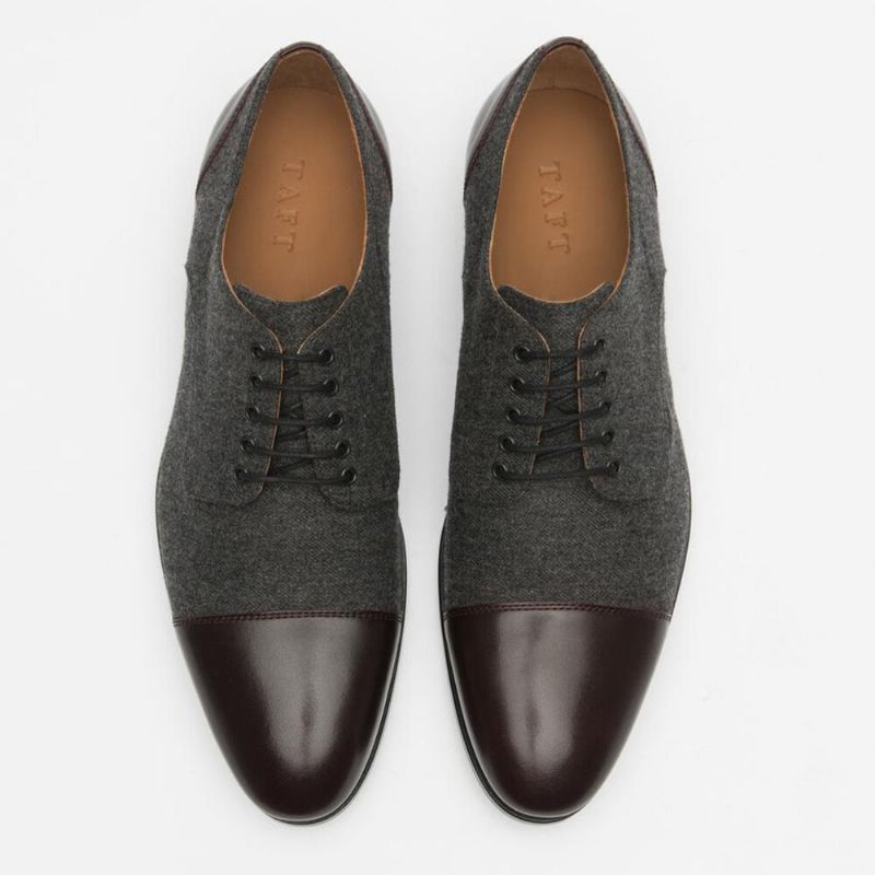 Zapatos De Vestir Formales Con Cordones Para Hombres Con Tapa Con Estilo Oxfords