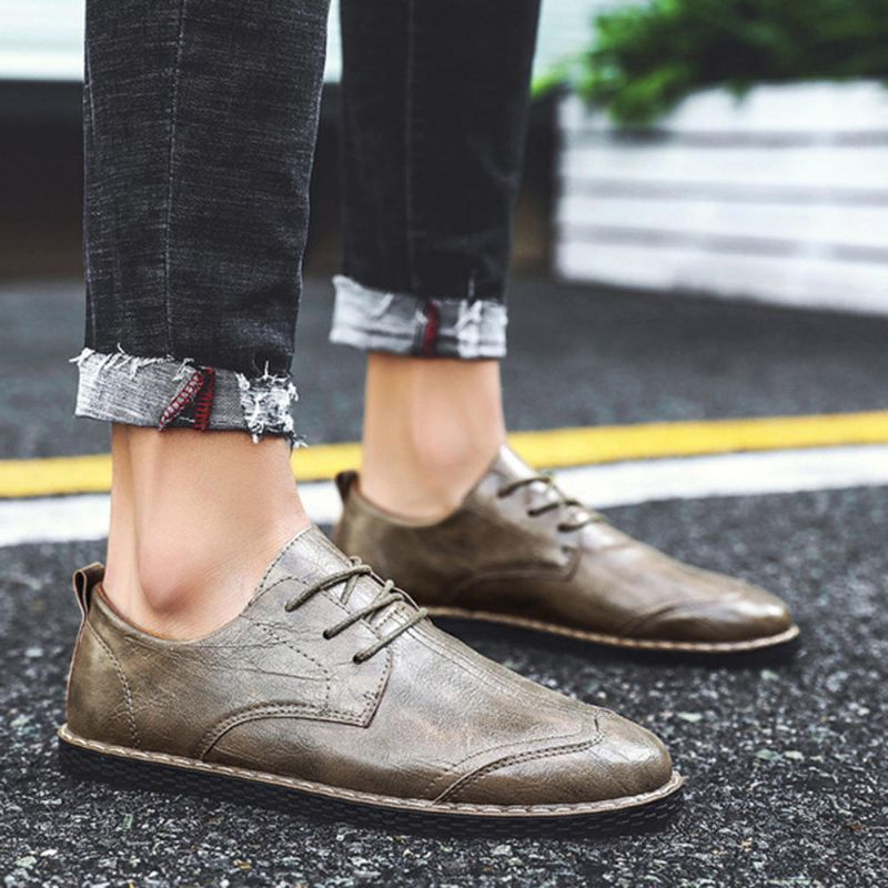 Zapatos De Vestir Formales Para Hombres Oxfords Informales De Negocios Suaves