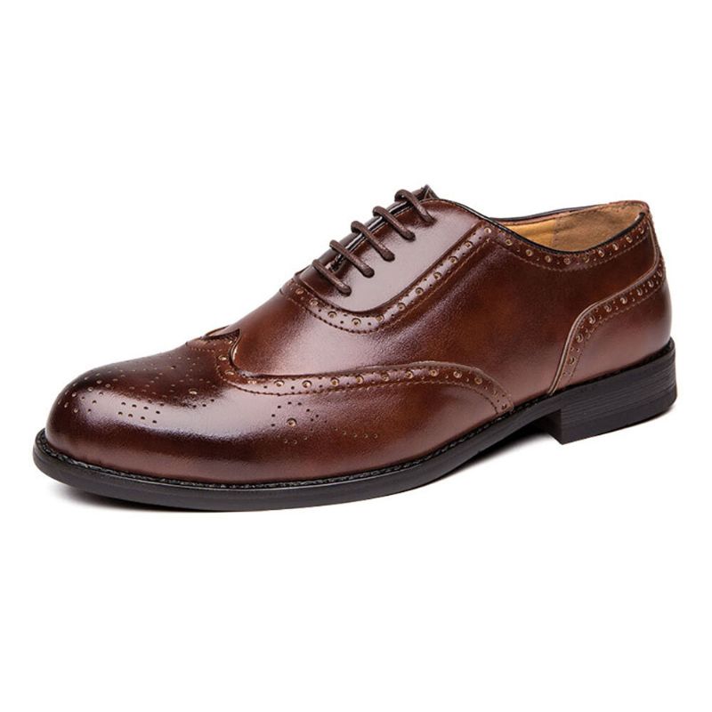 Zapatos De Vestir Formales Tallados Brogue Para Hombres Casual Business Oxfords