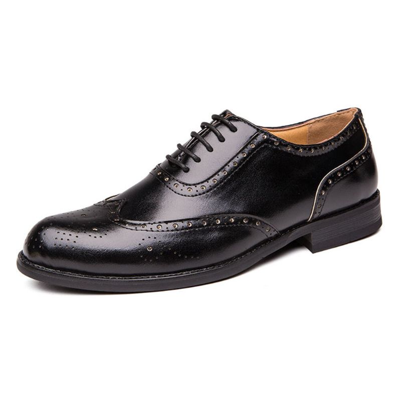 Zapatos De Vestir Formales Tallados Brogue Para Hombres Casual Business Oxfords