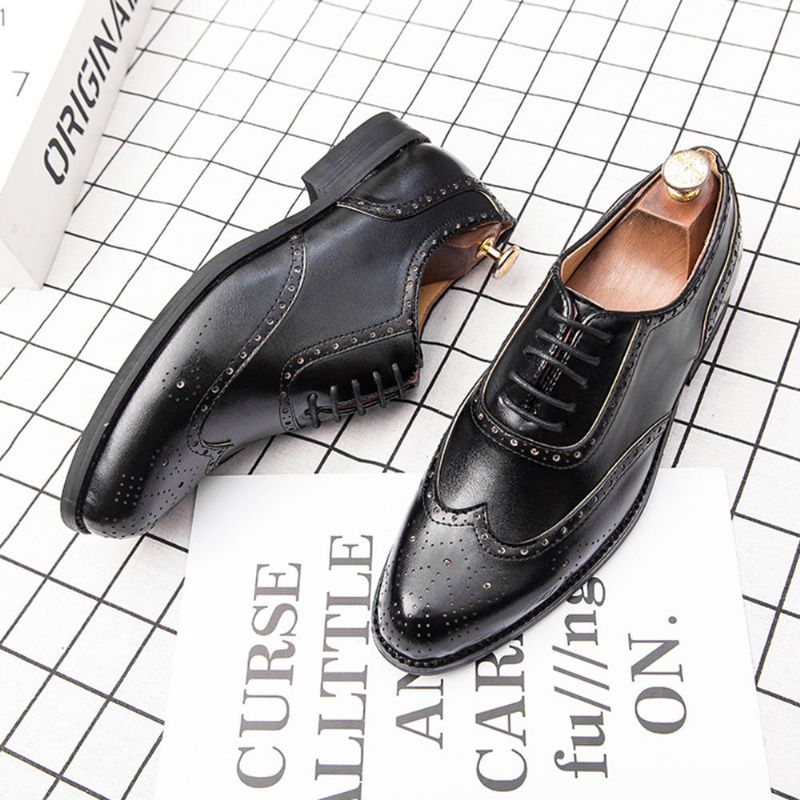 Zapatos De Vestir Formales Tallados Brogue Para Hombres Casual Business Oxfords