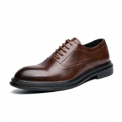 Zapatos De Vestir De Negocios Casuales Ligeros Con Especias De Cuero Genuino Para Hombres