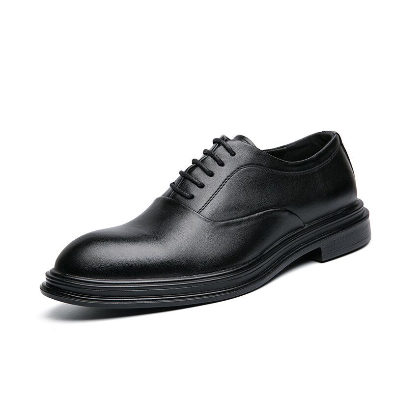 Zapatos De Vestir De Negocios Casuales Ligeros Con Especias De Cuero Genuino Para Hombres