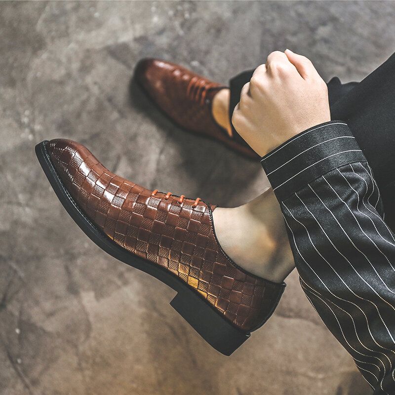 Zapatos De Vestir De Negocios Con Cordones Suaves Y Transpirables De Gran Tamaño Para Hombres