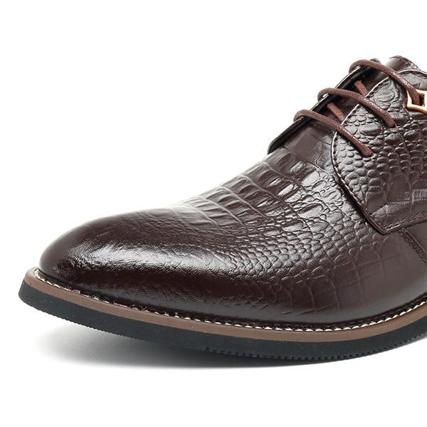 Zapatos De Vestir De Negocios Con Punta Puntiaguda De Cuero Para Hombres