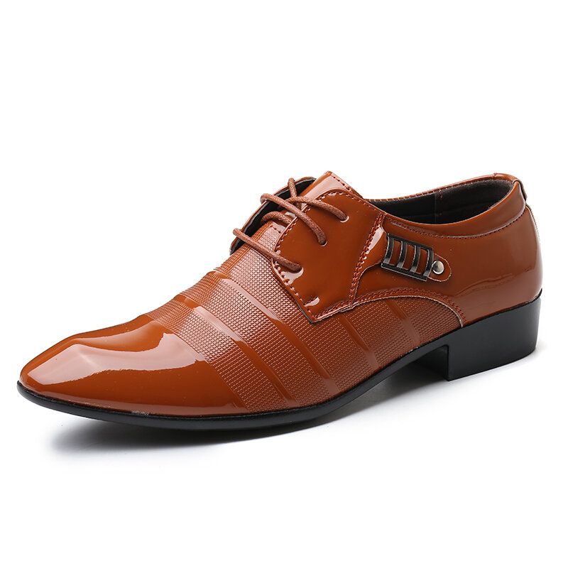 Zapatos De Vestir De Negocios De Cuero Suave Para Hombres Casual Oxfords