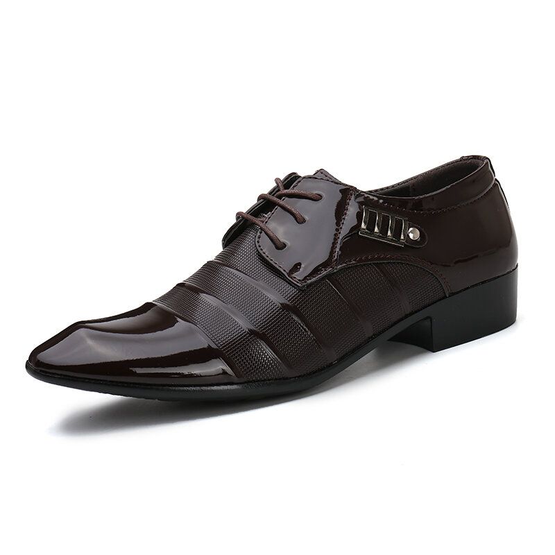 Zapatos De Vestir De Negocios De Cuero Suave Para Hombres Casual Oxfords