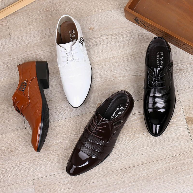 Zapatos De Vestir De Negocios De Cuero Suave Para Hombres Casual Oxfords