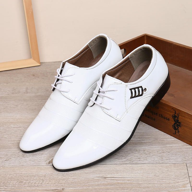 Zapatos De Vestir De Negocios De Cuero Suave Para Hombres Casual Oxfords