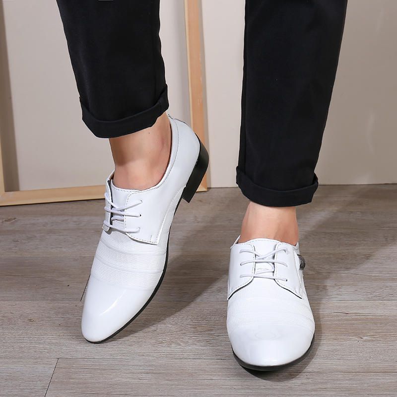 Zapatos De Vestir De Negocios De Cuero Suave Para Hombres Casual Oxfords