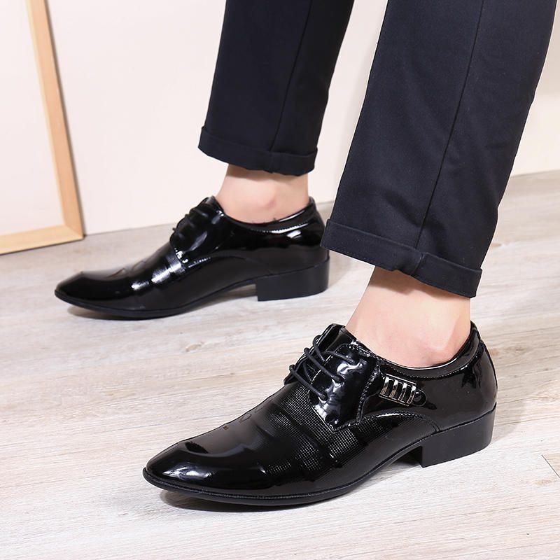 Zapatos De Vestir De Negocios De Cuero Suave Para Hombres Casual Oxfords