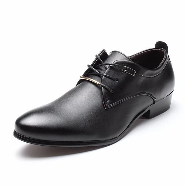 Zapatos De Vestir De Negocios De Gran Tamaño Para Hombres Zapatos De Cuero Puntiagudos Oxfords