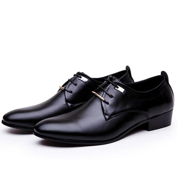 Zapatos De Vestir De Negocios De Gran Tamaño Para Hombres Zapatos De Cuero Puntiagudos Oxfords