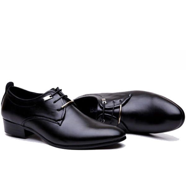 Zapatos De Vestir De Negocios De Gran Tamaño Para Hombres Zapatos De Cuero Puntiagudos Oxfords