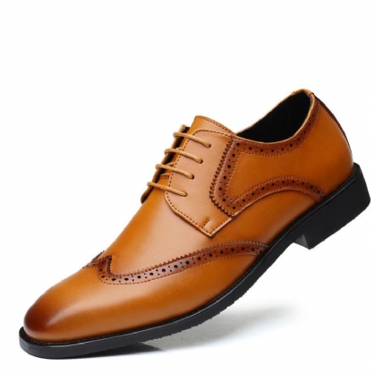 Zapatos De Vestir De Negocios Normales Brogue Oxfords De Gran Tamaño Para Hombres