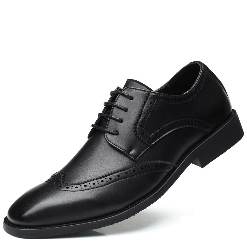 Zapatos De Vestir De Negocios Normales Brogue Oxfords De Gran Tamaño Para Hombres