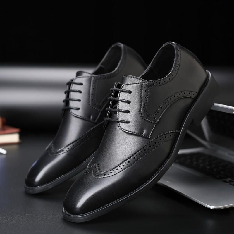 Zapatos De Vestir De Negocios Normales Brogue Oxfords De Gran Tamaño Para Hombres