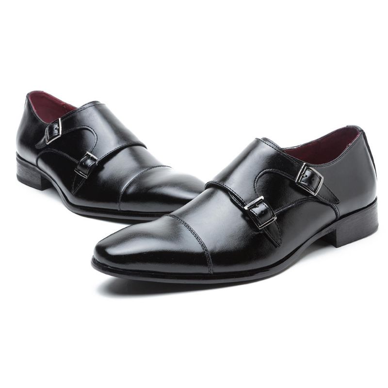 Zapatos De Vestir De Negocios Oxfords De Cuero Genuino Suave Para Hombres