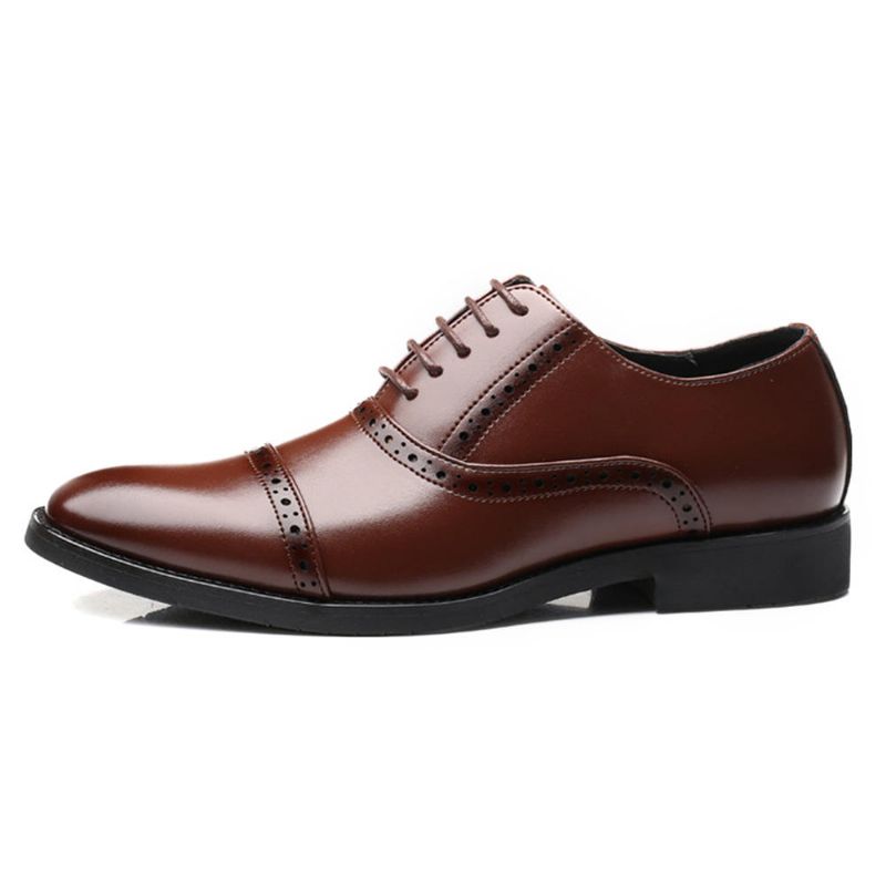 Zapatos De Vestir Oxford De Negocios Informales Tallados Brogue Para Hombre