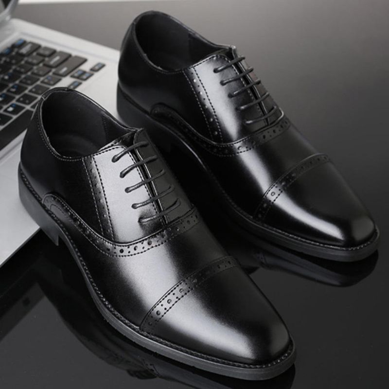 Zapatos De Vestir Oxford De Negocios Informales Tallados Brogue Para Hombre