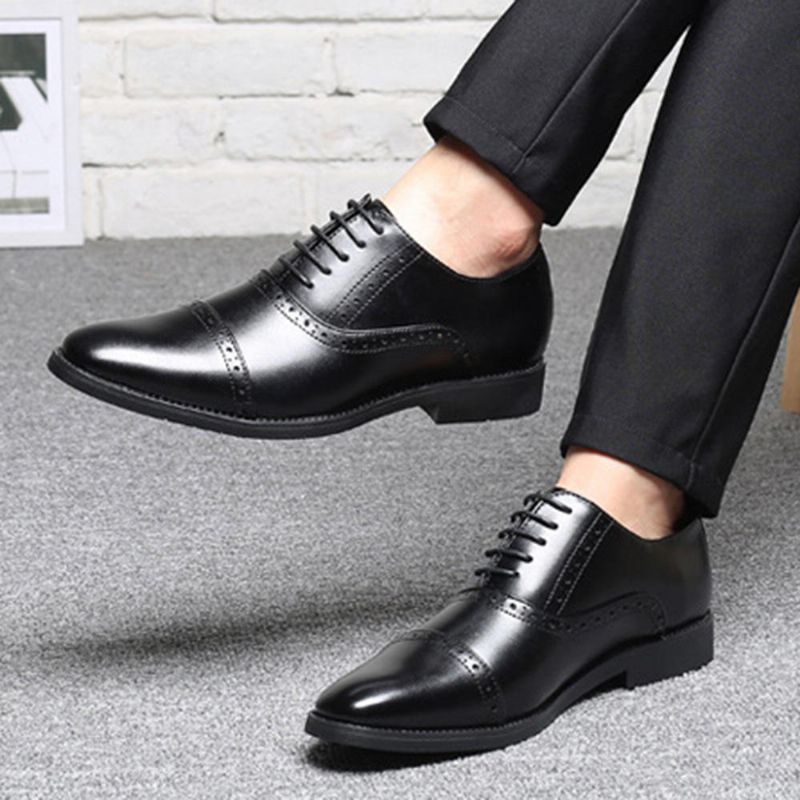 Zapatos De Vestir Oxford De Negocios Informales Tallados Brogue Para Hombre