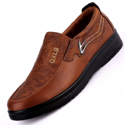 Zapatos De Vestir De Suela Suave De Negocios Informales De Microfibra Vintage Para Hombre