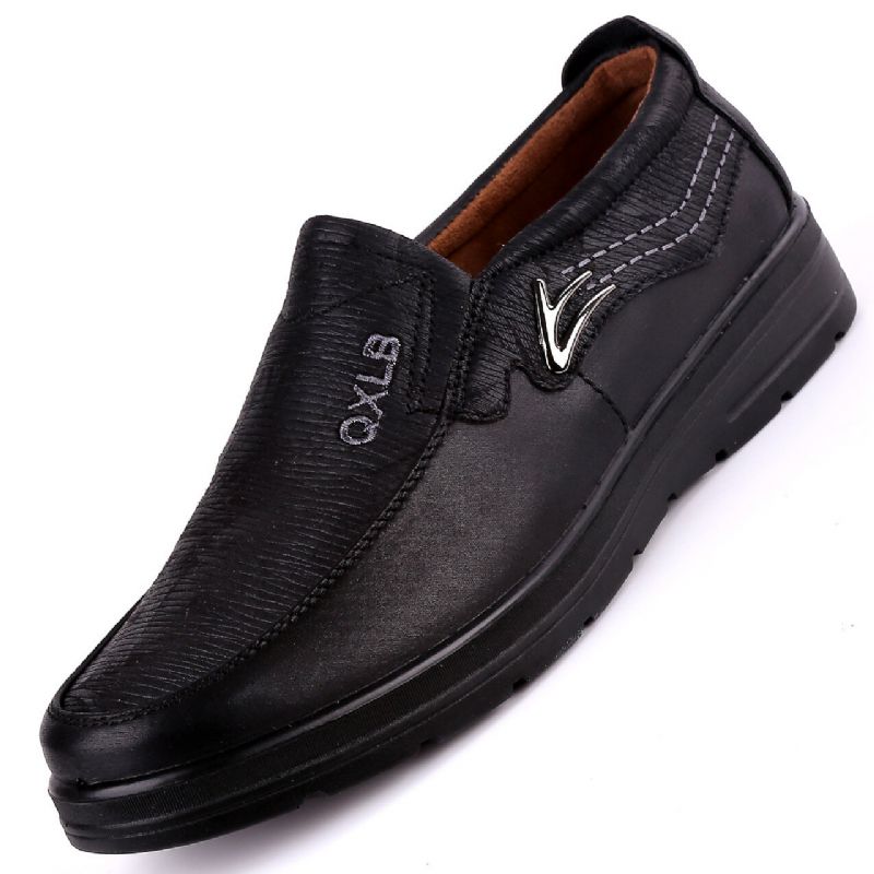 Zapatos De Vestir De Suela Suave De Negocios Informales De Microfibra Vintage Para Hombre