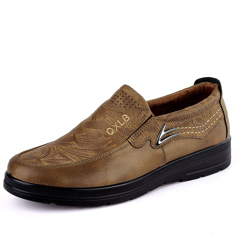 Zapatos De Vestir De Suela Suave De Negocios Informales De Microfibra Vintage Para Hombre