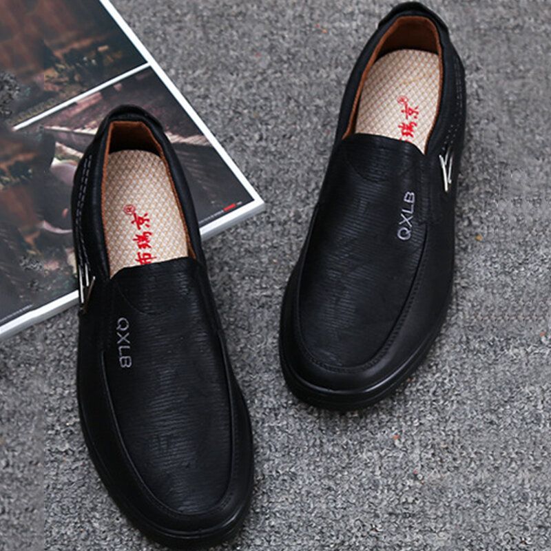 Zapatos De Vestir De Suela Suave De Negocios Informales De Microfibra Vintage Para Hombre