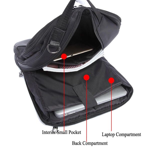 16.5 Pulgadas Portátil Multifuncional Hombres Mochila De Nailon Bolso De Viaje De Negocios Bolso Bandolera