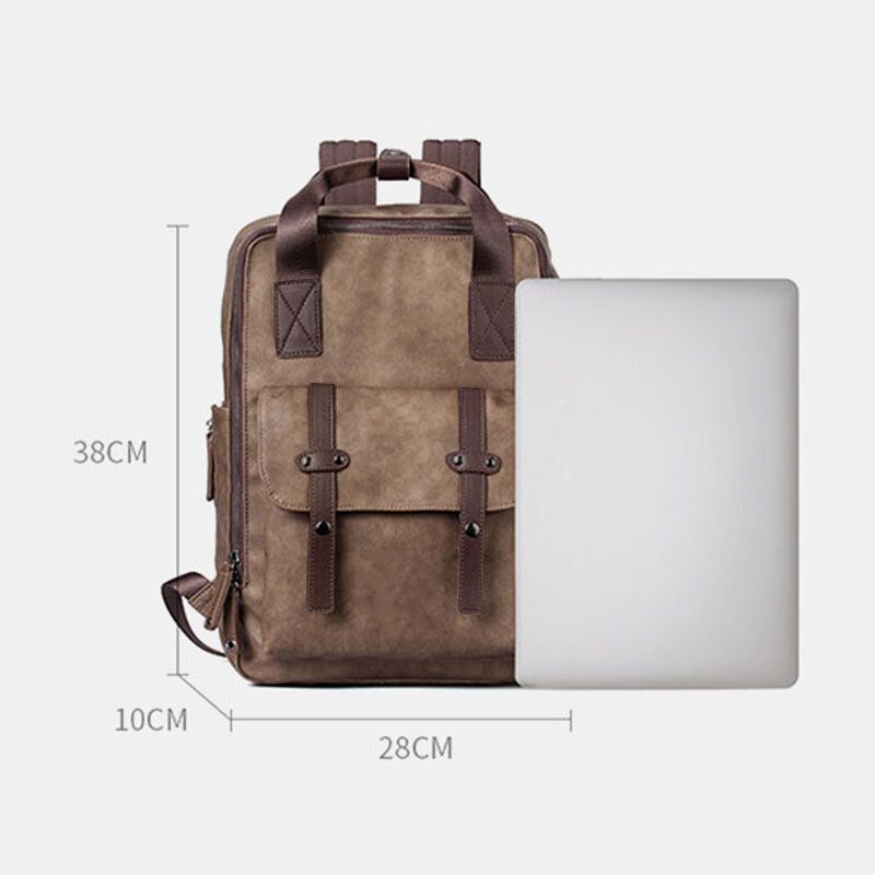 Bolsa De Carga Usb Multifunción Para Hombres Mochila Sólida De Gran Capacidad