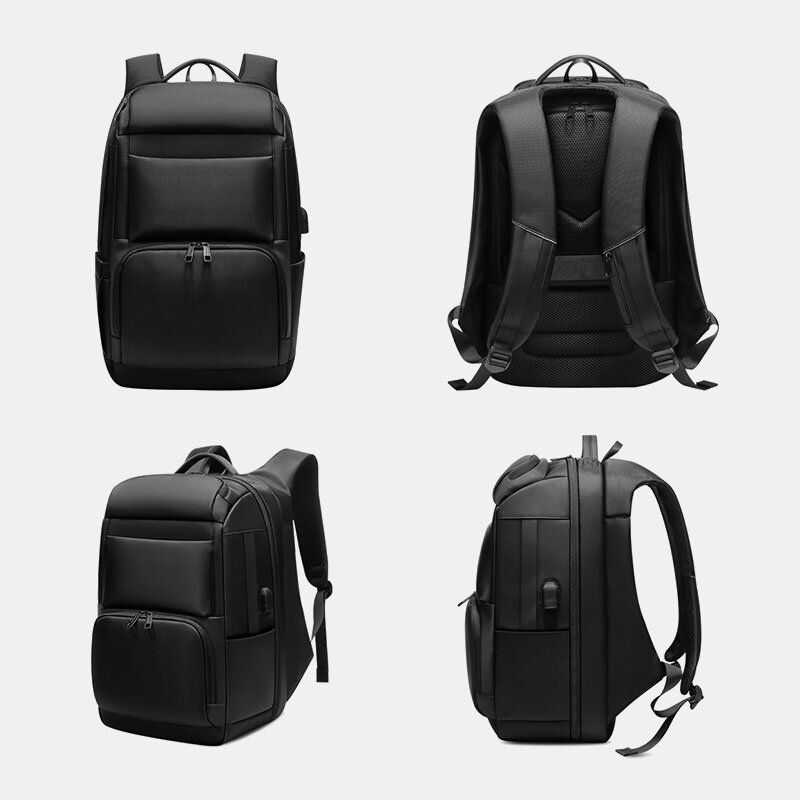 Bolsa De Trabajo De Negocios Labtop De 17 Pulgadas Con Espacio Multicapa Para Hombres Con Mochila Antirrobo De Carga Usb