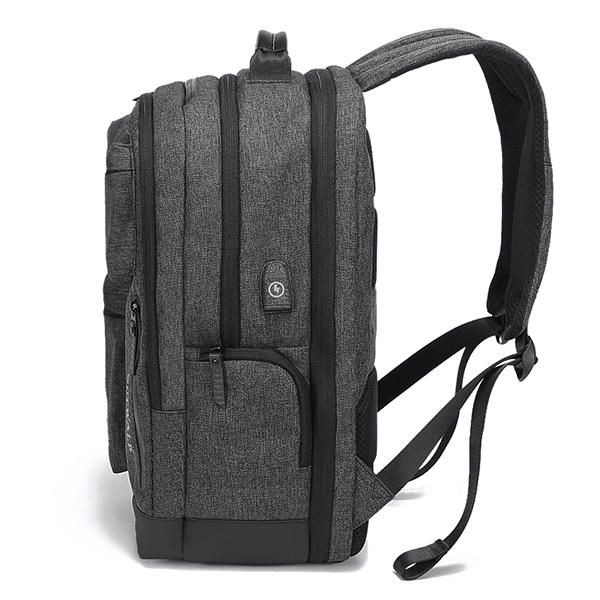 Bolsa De Viaje Impermeable Antirrobo Para Hombres Puerto De Carga Usb Mochila Para Computadora Portátil De 15_6 Pulgadas