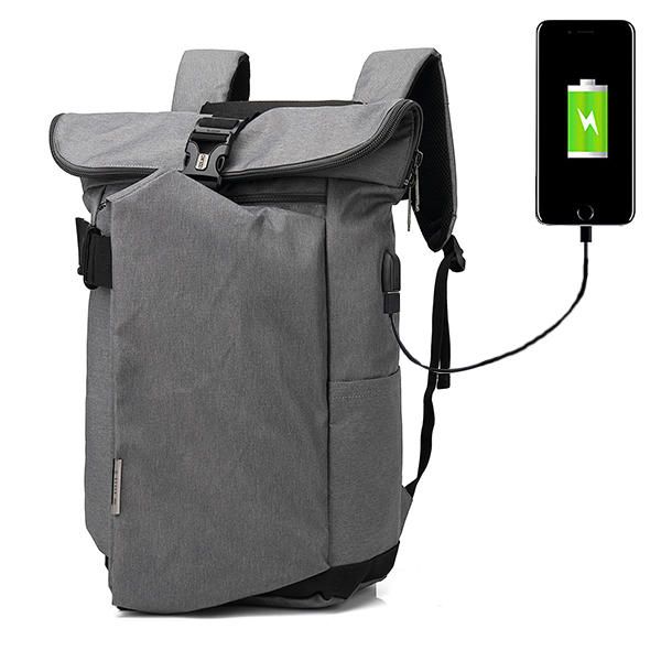 Bolsa De Viaje Para Hombres Al Aire Libre Bolsa Para Computadora Portátil Antirrobo Mochila De Fin De Semana De Moda Con Puerto De Carga Usb