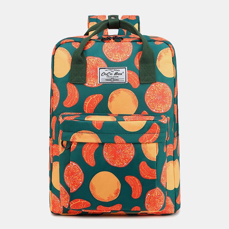 Bolsillo Con Cordón De Mochila Informal Con Estampado De Gran Capacidad Impermeable Para Mujer