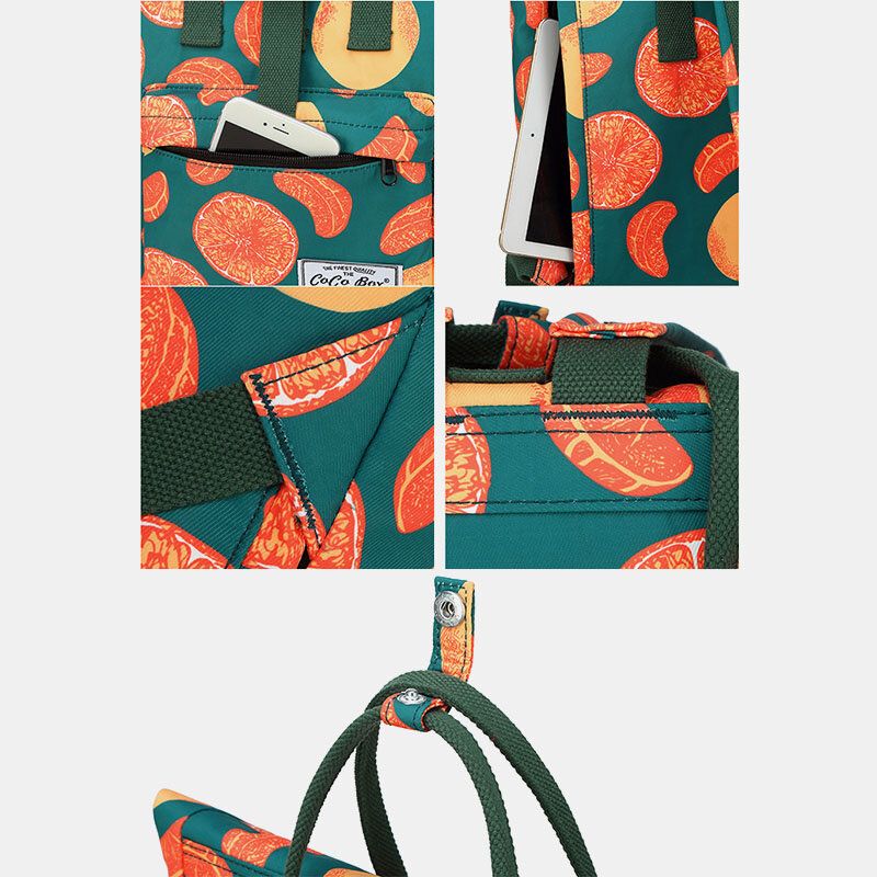 Bolsillo Con Cordón De Mochila Informal Con Estampado De Gran Capacidad Impermeable Para Mujer