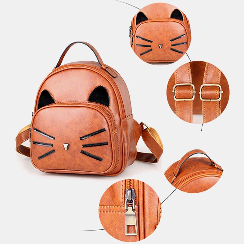 Bolso Bandolera Para Mujer Bolso Con Patrón De Gato Bolso Bandolera Mochila Para Cita Al Aire Libre