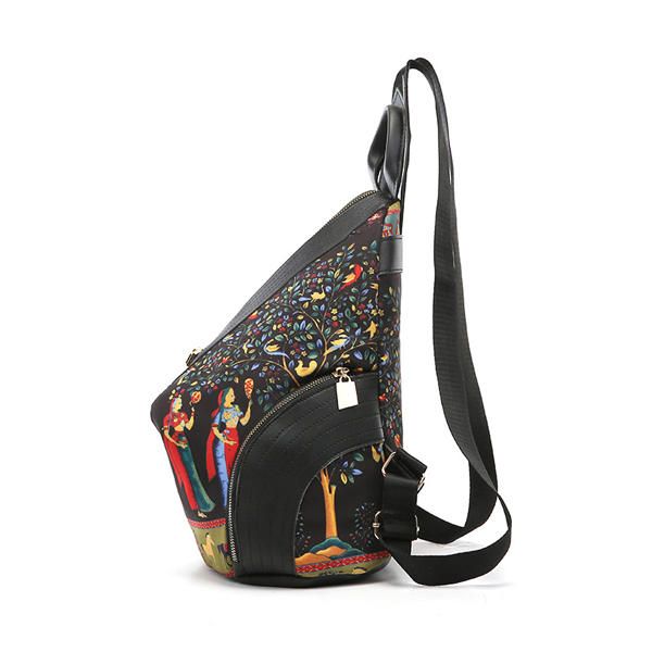 Bolso De Hombro Con Mochila Antirrobo De Viaje Multifunción Con Estampado De Ocio Para Mujer