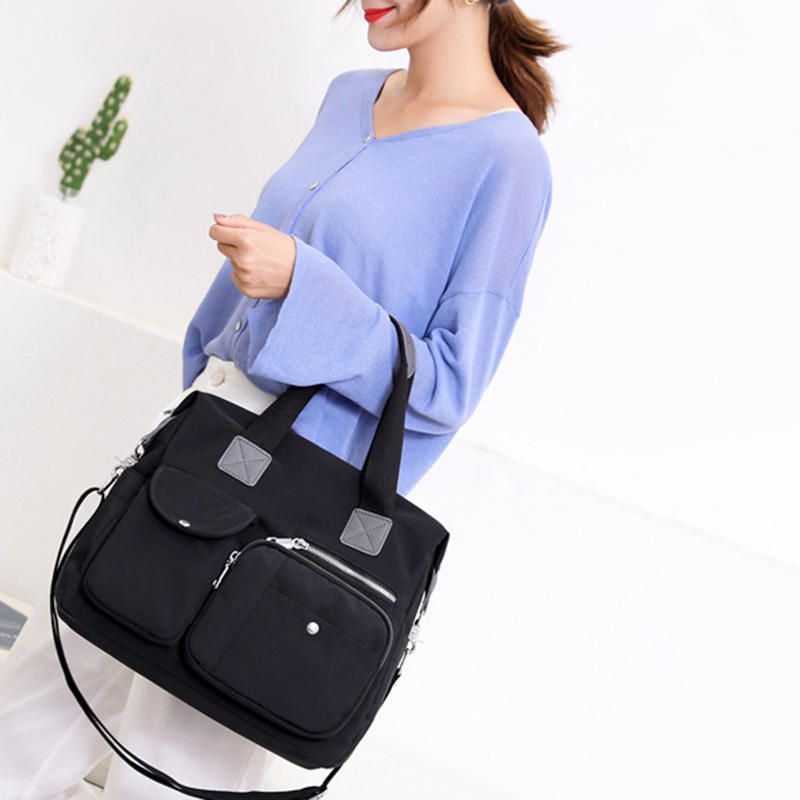 Bolso De Hombro De Gran Capacidad Impermeable De Nailon Para Mujer