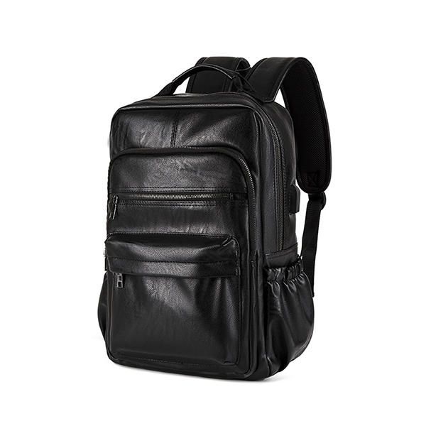 Bolso De Hombro De Mochila Para Portátil De Piel Sintética Para Hombres