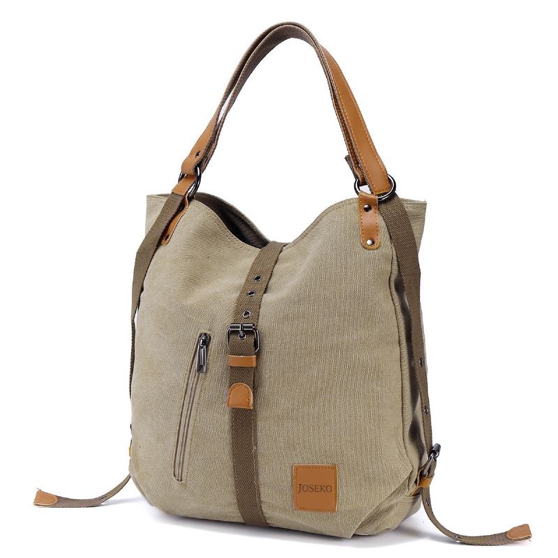 Bolso De Lona Multifuncional Para Mujer Mochila Convertible Monedero Bolso De Hombro Para Mujer Bolso Informal