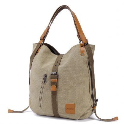 Bolso De Lona Multifuncional Para Mujer Mochila Convertible Monedero Bolso De Hombro Para Mujer Bolso Informal