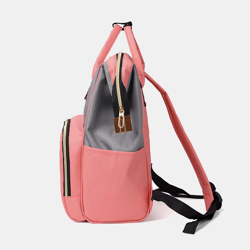 Bolso De Mano De Mochila De Patchwork Informal De Momia Y Niños De Lona De Moda Para Mujer