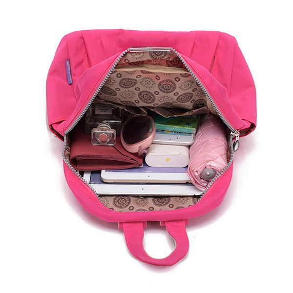 Bolso De Mochila De Viaje Ligero Impermeable De Nailon Para Mujer