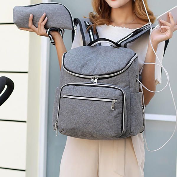 Bolso De Pañales De Gran Capacidad Para Mujer Bolso De Mamá Bolso De Hombro Mochila