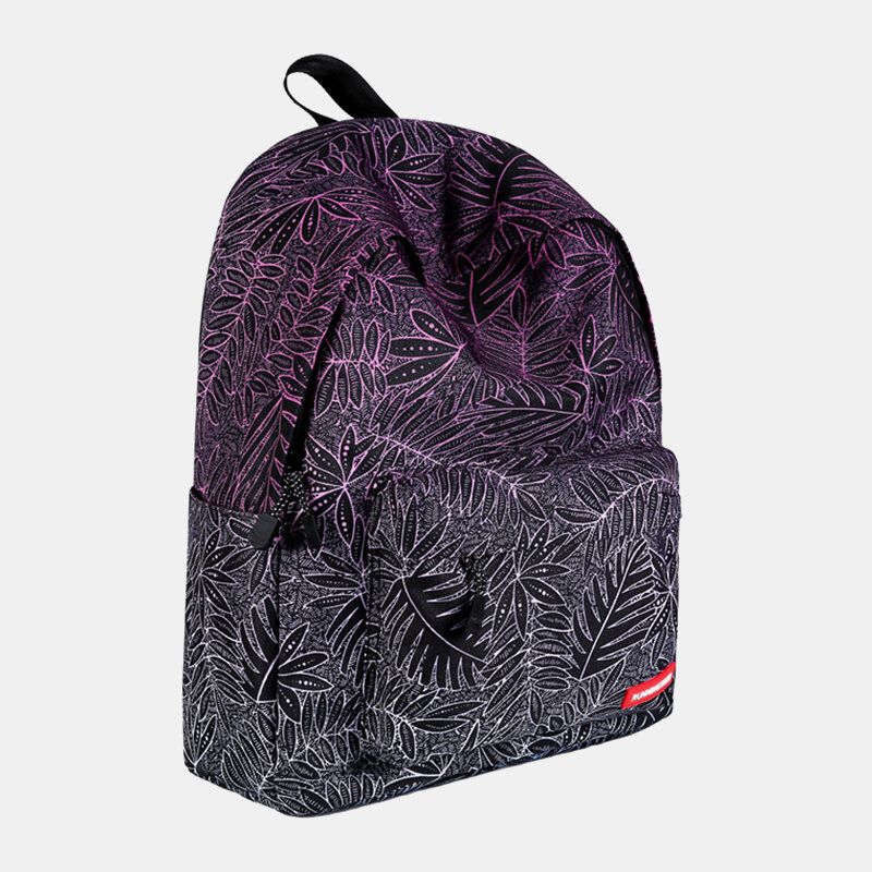 Estuche Para Lápices Con Mochila Escolar Con Estampado De Hojas De 2 Piezas Para Mujer