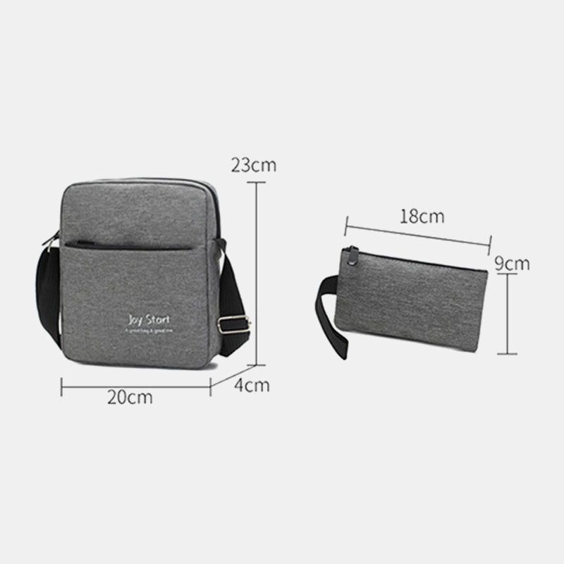 Hombres 3pcs Nylon Carga Usb Resistencia Al Desgaste Moda Casual Laptop Bag Mochila Crossbody Bag Clutch Bag