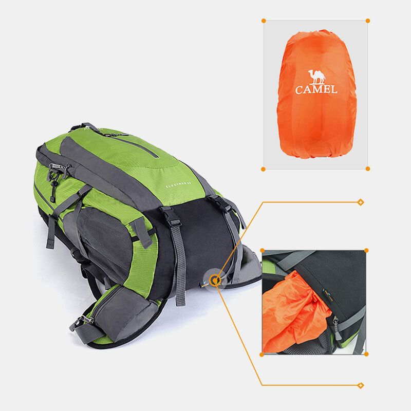 Hombres 40l Poliéster Impermeable Peso Ligero Gran Capacidad Deporte Senderismo Mochila De Viaje